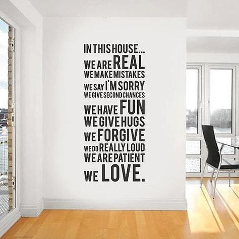 :) Home Tumblr, Family Rules, In This House We, House Rules, In This House, Vinyl Wall Stickers, Wall Decal Sticker, Key West, Where The Heart Is