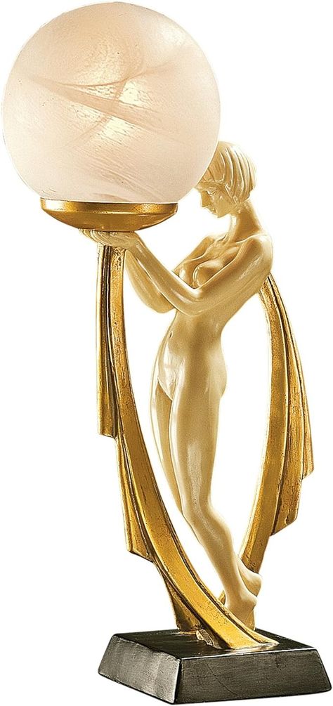 Amazon.com: Design Toscano The Desiree Art Deco Lighted Sculpture,Two Tone Ivory and Gold : Home & Kitchen Glow Table, Art Deco Statue, Lamps For Bedroom, Lampe Art Deco, Art Deco Lamp, Art Deco Table Lamp, Deco Lamp, Art Deco Table Lamps, Glam Bedroom