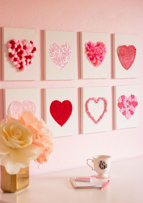 Valentines Bricolage, Diy Valentine's Day Decorations, Valentine Craft, Dyi Gifts, Diy Valentines Decorations, Valentine Crafts For Kids, Valentines Decorations, Diy Valentine, Homemade Valentines