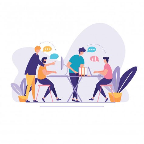 Discussion social network illustration Vector | Premium Download Network Illustration, Visual Illustration, Theme Illustration, Art Deco Design Graphics, Dribbble Design, Time Line, Flat Design Illustration, Web Layout Design, Up Book