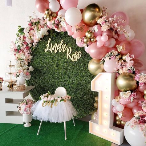 First Bday Decoration Ideas, Girl Baby Birthday Theme, First Birthday Girl Decorations Ideas, Birthday Decorations For Baby Girl, Baby Girl Birthday Decoration Ideas, Birthday Themes For Girls 1st, First Birthday Girl Ideas, 1st Birthday Girl Theme, First Birthday Decoration Ideas