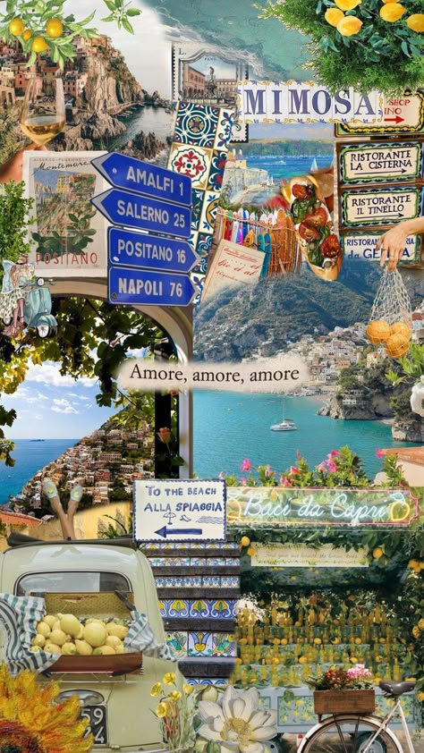 Capri Italia, Summer In Italy, Italy Vibes, Travel Collage, Cute Summer Wallpapers, Italy Summer, Italy Aesthetic, Summer Backgrounds, Italian Summer