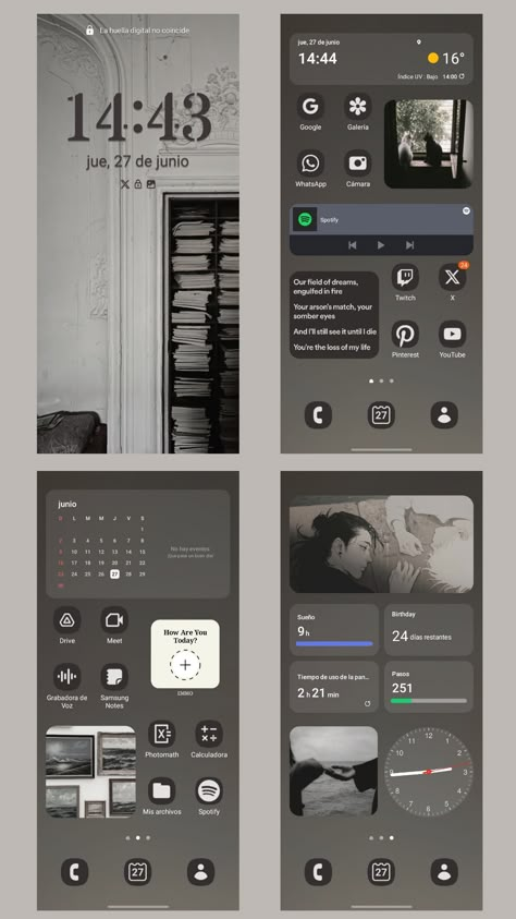 samsung a12 android 13 #samsung #android Samsung Widgets Idea, Themes For Samsung Phones, Phone Layouts Android, Galaxy Homescreen Layout, Samsung Phone Theme Ideas, Samsung Phone Customization, Phone Home Screen Ideas Android, Phone Layout Ideas Samsung, Android Setup Homescreen