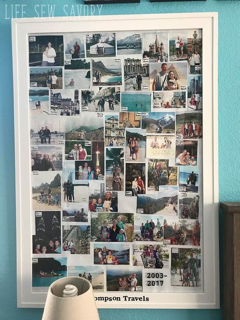 Custom Collage Picture Frame, Pictures In Frames Ideas, Decorative Photo Frames, Travel Photo Frame Ideas, Photo Collage In One Frame, Memories Frame Ideas, Picture Frame Collage Ideas Layout, Framed Photo Collage Wall, Polaroid Frame Collage