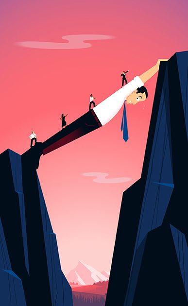 Satirical Illustrations, Bridge Over Troubled Water, Servant Leadership, Meaningful Pictures, Leadership Is, 카드 디자인, Conceptual Illustration, Affinity Designer, Leadership Skills