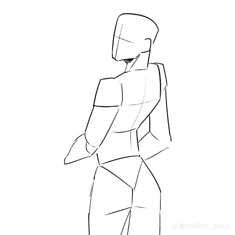 Poses To Draw Male, Body Poses Drawing Standing, Getting Dressed Pose Reference, Bent Backwards Pose Reference, Person Looking Back Drawing, Looking Over The Shoulder Pose Drawing, Side Profile Drawing Full Body Poses, Back Base Drawing, Main Character Pose Reference