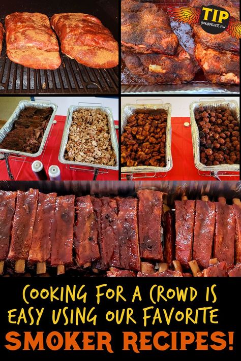 If you’re having a party or event, cooking for a large crowd can be so easy if you utilize your pellet grill and favorite smoker recipes. Smoke bulk beef, pork, chicken and brisket, and feed a large group of people easily. Check out some of our favorite smoker recipes here Smoked Meals For A Crowd, Meat For Large Group, Smoked Meat For A Crowd, Smoked Food For A Crowd, Smoker Meals For A Crowd, Smoker Meal Prep Recipes, Pellet Smoker Recipes Beef, Smoker Recipes For A Crowd, Quick Smoker Recipes Easy Dinners