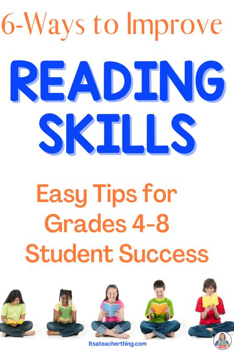 Science Of Reading 5th Grade, Reading Intervention Middle School, Reading Skills Activities, Increase Reading Fluency, Middle School Reading Activities, 7th Grade Reading, Middle School Reading Comprehension, Reading Interventionist, 8th Grade Reading