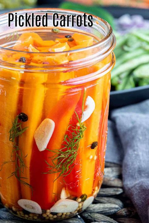 Quick Pickled Carrots, Spicy Pickled Carrots, Pickled Carrots Recipe, Ground Beef Breakfast, Pickled Beets Recipe, Meat And Cheese Tray, Pickled Cauliflower, Apple Walnut Salad, Carrots Recipe