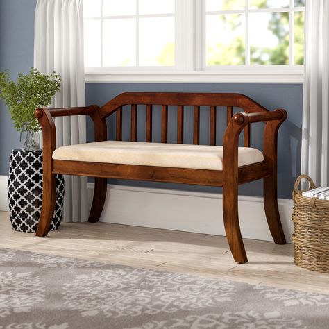 Yorkshire Wood Bench Wooden Bench Indoor, Country Bench, Upholstered Entryway Bench, Sitting Bench, Padded Bench, Bench With Back, Entryway Benches, Wood Storage Bench, Small Bench