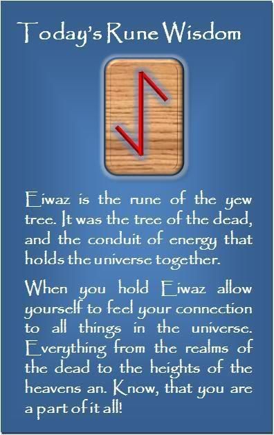 Today's Rune Wisdom - Eiwaz Mannaz Rune Meaning, Mannaz Rune, Wicca Runes, Bind Runes, Rune Alphabet, Runes Meaning, Rune Reading, Divination Runes, Ancient Runes