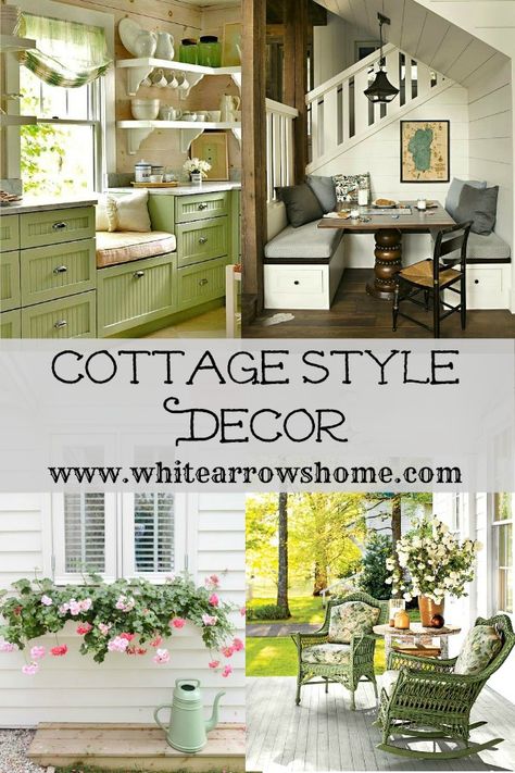 Farmhouse Vs Cottage, Cottage Style Family Room, English Shabby Chic, Coastal Grandmother Decorating Style, English Cottage Style Living Room Decorating Ideas, Cottage Style Bathroom Ideas, Colorful Cottage Decor, English Cottage Home Decor, English Cottage Porch