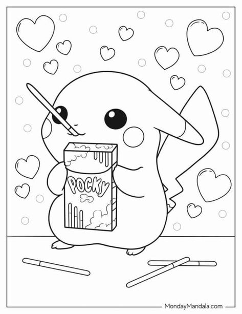 Disney Cartoon Coloring Pages, Disney Coloring Sheets Free Printables, Cute Anime Coloring Pages, Pikachu Coloring, Drawing Horror, Pokemon Coloring Sheets, Pikachu Coloring Page, Hello Kitty Colouring Pages, Color Sheets