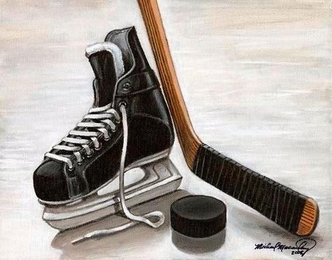 Sport Drawing, Hockey Drawing, Hockey Tattoo, Hockey Crafts, Sports Drawings, Hockey Pictures, Hockey Life, Ice Skates, Hockey Mom