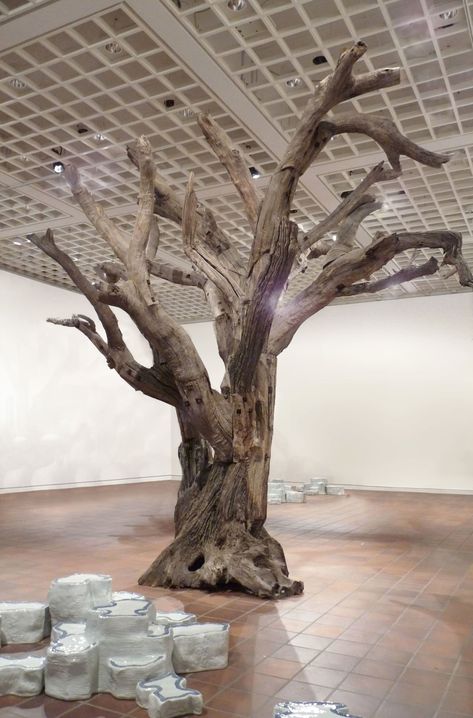 Tree Props, Fake Trees, Concrete Sculpture, Contemporary Art Daily, Royal Academy Of Arts, Tree Sculpture, Art Basel, Sculpture Installation, Land Art