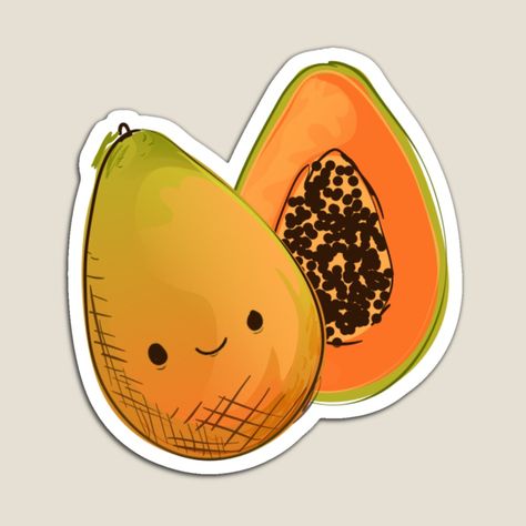 Get my art printed on awesome products. Support me at Redbubble #RBandME: https://www.redbubble.com/i/magnet/Cute-Papaya-by-HolidayBug/148400364.TBCTK?asc=u Iron Man Logo, Funny Illustration, Man Logo, Papaya, Top Artists, Iron Man, Science Poster, Cute Cartoon, Halloween Costume