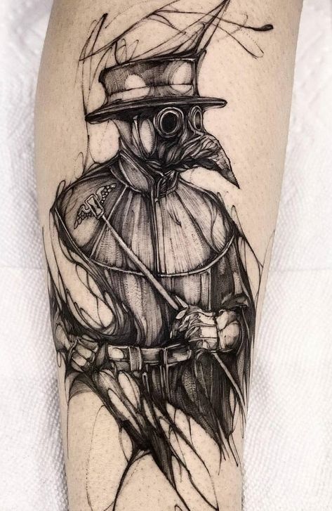 Plague Doctor Tattoo Design, Hermetic Symbols, Ken Tattoo, Dr Plague, Plague Doctor Tattoo, Plague Dr, Dr Tattoo, Tattoo Symbolism, Tattoos Masculinas