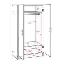 Storage Shed Organization, Wood Wardrobe, White Wardrobe, Wardrobe Cabinet, Freestanding Storage, 2 Door Wardrobe, Closet Cabinets, Wardrobe Cabinets, White Laminate