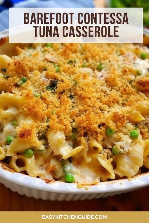 Learn how to make delicious tuna casserole and how renowned chef Ina Garten makes them in her barefoot Contessa site. Get step-by-step instructions for making this amazing meal to wow your family and friends! 30min Meals, Pie Fries, Current Recipes, Best Tuna Casserole, Tuna Bake, Fish Casserole, Tuna Dishes, Tuna Fish Recipes, Tuna Casserole Easy