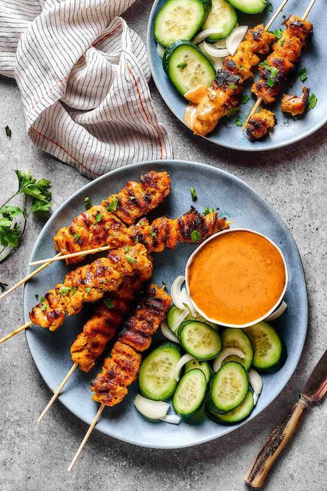 chicken satay. Satay Chicken Recipe, Thai Dinner Party, Thai Satay, Asian Bbq Sauce, Thai Dinner, Chicken Satay Recipe, Sweetheart Table Flowers, Inflammatory Meals, Bulgogi Sauce