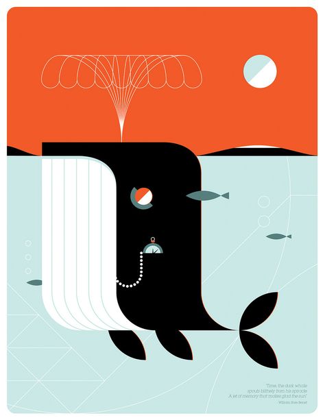 Whale design Illustration Design Graphique, Whale Art Print, Whale Illustration, Graphic Design Collection, Sea Decor, Whale Art, A Whale, Happy Design, Art Et Illustration