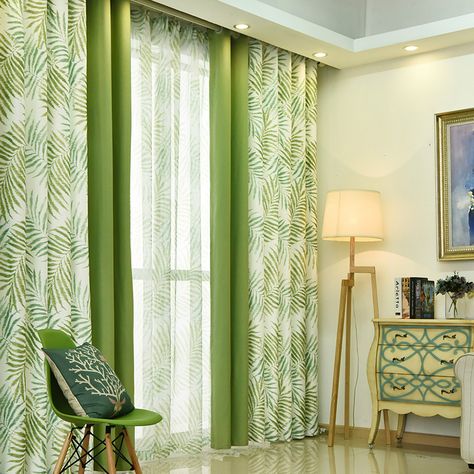 Green Curtains Living Room, Curtains Living Room Modern, Window Curtains Living Room, Thick Curtains, Plain Curtains, Decorative Curtains, Door Kitchen, Living Room Decor Curtains, Stylish Curtains