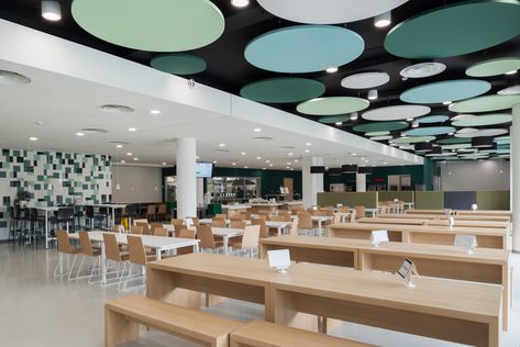 Gallery of Letovo Schoolcampus / atelier PRO - 21 Calming Classroom, Canteen Design, Cafeteria Design, School Cafe, Classroom Interior, School Building Design, Laboratory Design, Daycare Design, Eating Area