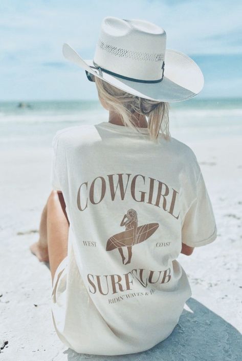 Surf Cowgirl, Surfer Cowgirl, Cowgirl Fits, Cowgirl Core, Beach Cowgirl, Mom Fits, Costal Cowgirl, Surf Club, College Aesthetic