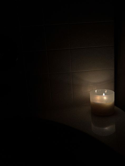 low exposure photo of a candle lit next to a bubble bath Calming Night Aesthetic, Dark Quiet Aesthetic, Low Light Aesthetic, Clean Dark Aesthetic, Dark Bath Aesthetic, Dark Clean Girl Aesthetic, Lights Down Low Aesthetic, Quiet Girl Aesthetic, Clean Girl Dark Aesthetic