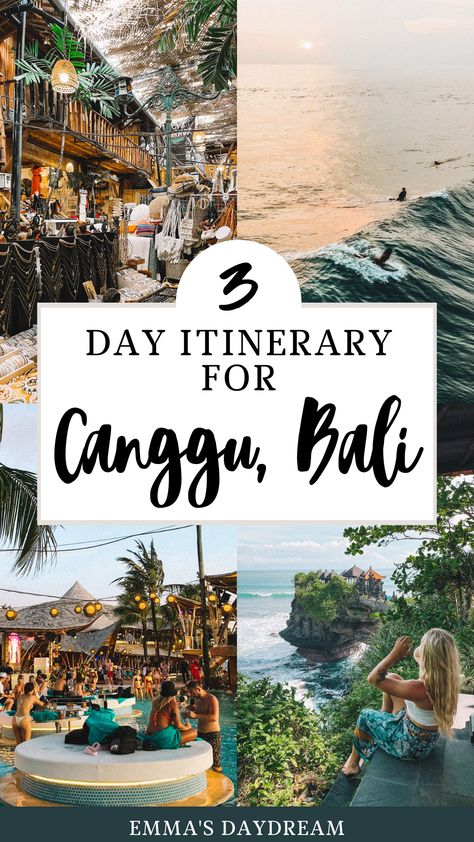 Headed on a Bali holiday? you can't miss adding Canggu to your Bali Itinerary. Here you can find the best things to do in Bali, best nightlife, and best brunch in Canggu. Don't worry about what to wear in Bali, Canggu is a shopping and surfing haven - and the perfect first stop on your 2 week Bali Itinerary. #travel #balitravel #canggu #baliitinerary #balitravelguide What To Do In Canggu Bali, Best Bali Itinerary, Best Things To Do In Bali, Things To Do In Canggu Bali, Things To Do Bali, Bali Itinerary One Week, Bali Itinerary 2 Weeks, What To Do In Bali, Changgu Bali