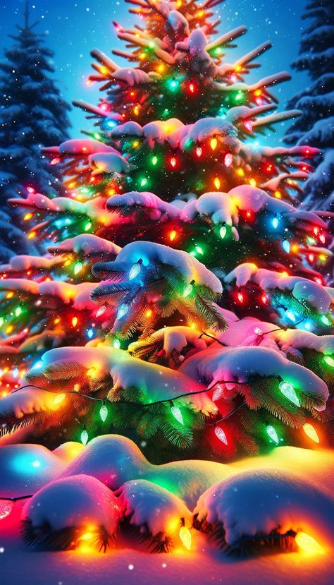 Snowy Christmas Background, Christmas Wallpaper Colorful, Christmas Tree Landscape, Christmas Phone Wallpaper Backgrounds, Backgrounds For Christmas, Phone Wallpaper Backgrounds, Christmas Tree Wallpaper, Backgrounds For Your Phone, Merry Christmas Wallpaper