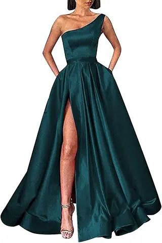 Amazon.com: Sexy Dresses For Women 2024 - Engagement / Floor Length / 7-8 / S Or M / Women's...: Clothing, Shoes & Jewelry Formal Gowns Evening Dresses, Backless Ball Gown, Satin Prom Dress Long, Long Ball Gown, One Shoulder Prom Dress, Prom Dresses With Pockets, Sequin Prom Dresses, Green Prom Dress, Satin Prom Dress