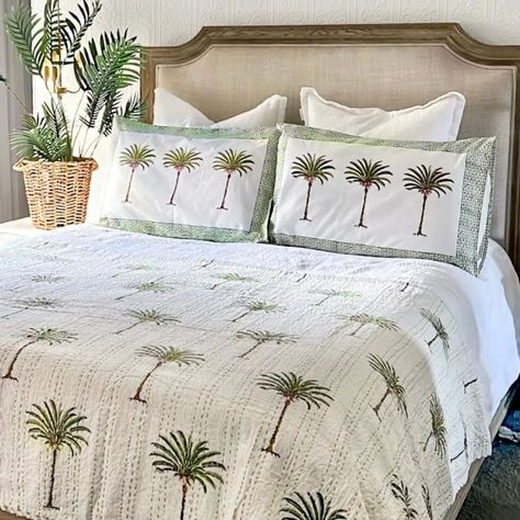 🔥 Limited Time Offer: 20% OFF! 🔥 🎉 Flat 20 percent off on all our block print quilts and Kantha bedspreads. Already reduced prices. Use code - QUILTLOVE at checkout to see your savings 🎉 Offer ends 11.30 PM on August 1, 2024. Transform Your bedrooms with luxurious comfort ! Wrap yourself in unparalleled comfort and elegance with our luxurious cotton quilts and bedspreads... Perfect for all seasons, our bedding promises a night of blissful sleep and timeless beauty. ❤️ 🎊Don't miss out o... Palm Tree Quilt, Palm Tree Bedding, Grey Cushion Covers, Style Bedding, Quilt Bedspread, Floral Cushion Covers, Set Photo, Green Queen, Bedroom Quilts