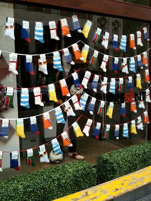 John Dee: June 2010 Socks Display, Sock Display, Stand Feria, Sock Store, Nautical Flags, Clothing Displays, Market Displays, Retail Merchandising, Store Window