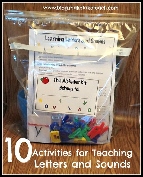 10 activities for teaching letters and sounds. Assessment and directions for each activity. Great for classroom volunteers or for parents who want to work with their child at home. Instructional Specialist, Eyfs Phonics, Classroom Volunteer, Daycare Organization, Alphabet Board, Letters And Sounds, Preschool Literacy, Teaching Letters, Letter Activities