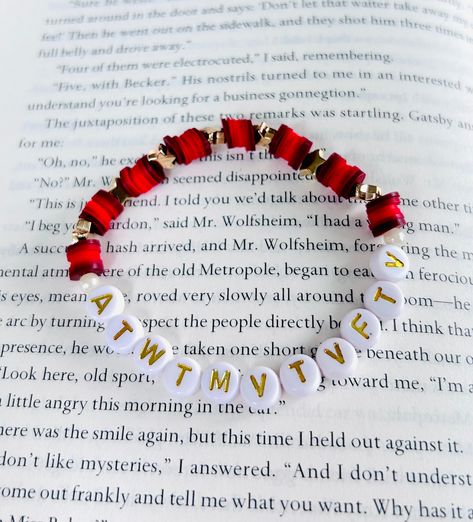 Unleash your inner Swiftie with our ATWTMVTVFTV Bracelet! Featuring the highly anticipated All Too Well ten minute version from Taylor's version of the vault, this bracelet is perfect for any Taylor Swift fan. With a nod to her iconic Red album, show off your love for Taylor with this fun accessory. This Bracelet is 7 inches, 7.5 is available upon request! I cannot change anything except the size! Colors may vary slightly! Taylor Swift Friendship Bracelets Clay Beads, Clay Taylor Swift Bracelets, Wonderland Bracelet Taylor Swift, Taylor Swift Thread Bracelet, All Too Well Bracelet Taylor Swift, Atwtmvtvftv Bracelet, Red Friendship Bracelet Taylor Swift, Red Taylor Swift Bracelet, Red Bracelet Taylor Swift