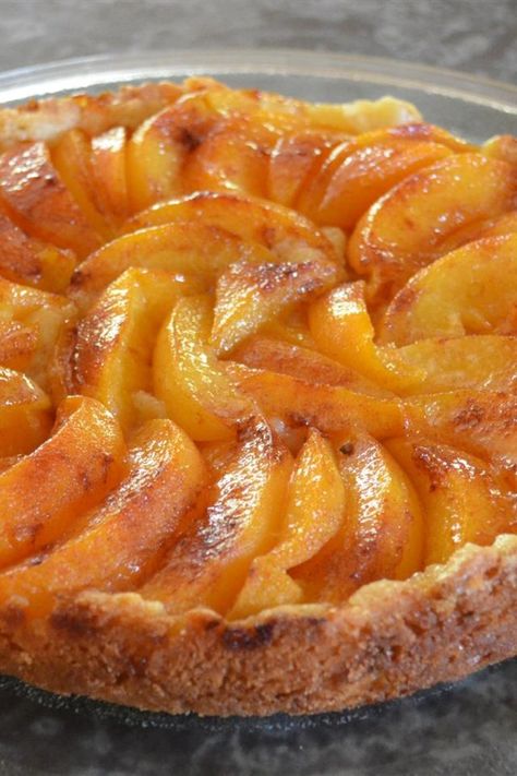 Peach Kuchen | "BEST PEACH CAKE EVER!! I made this with fresh peaches and added a crumb topping." #cakerecipes #bakingrecipes #dessertrecipes #cakes #cakeideas Peach Dessert Recipes, German Desserts, German Baking, Yoghurt Cake, Peach Desserts, Peach Cake, Peach Cobbler Recipe, Peach Recipe, Peach Cobbler