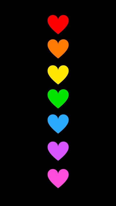 Bright Colors on Black Background Rainbow Hearts, Lgbt Love, Lgbt Art, Rainbow Wallpaper, Airbrush Art, Wallpaper Collection, Rainbow Art, Jolie Photo, Rainbow Heart