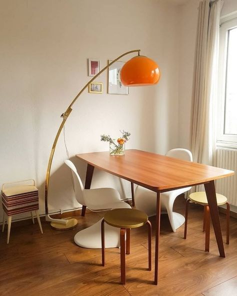 17 Exciting Ways To Use The Color Orange | Design Addict Mom | Bloglovin’ Deco Orange, The Color Orange, Wholesale Home Decor, Arched Floor Lamp, Orange Design, Mid Century Decor, Decorating On A Budget, Architect Design, Home Decorating