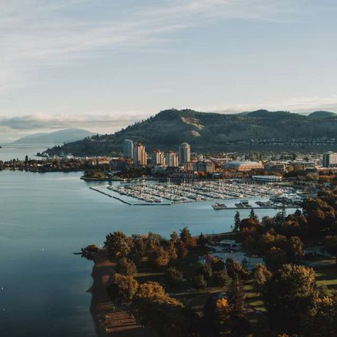 Aerial view of Kelowna Kelowna Aesthetic, Victoria Canada British Columbia, Tofino British Columbia, Columbia Travel, Kelowna British Columbia, Langley Bc, 2024 Board, Lakeside Resort, Setting Intentions