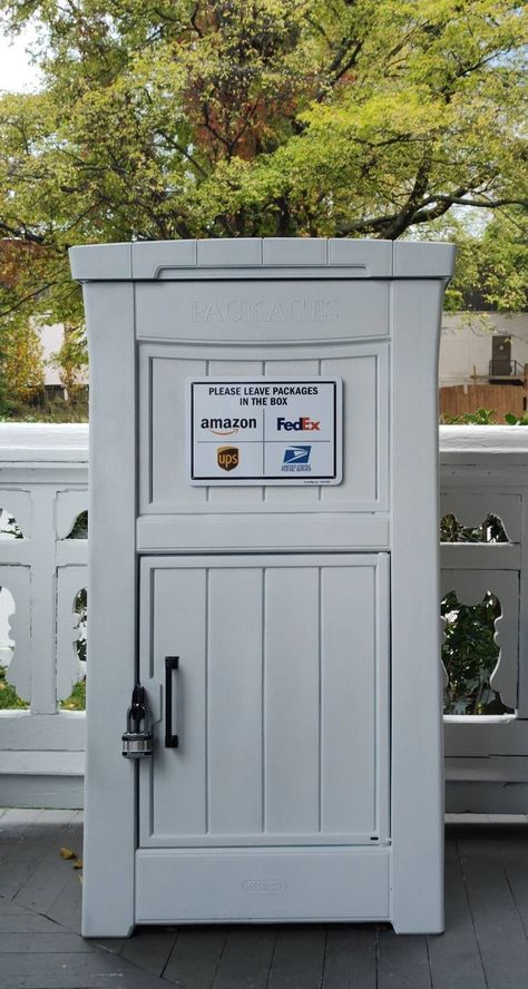 Big Mailbox For Packages, Mailbox Ideas For Packages, Outdoor Package Drop Off, Mail Box With Package Holder, Large Mailbox Ideas For Packages Diy, Gate Package Drop, Mailbox Ideas For Big Packages, Large Mailbox Ideas For Packages, Ups Drop Box Ideas