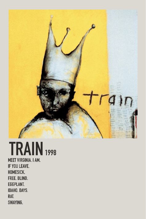 Train Band Poster, Polaroid Album Covers, Minimalist Album Poster, Train Band, Polaroid Album, Band Poster, 2000s Nostalgia, 90s 2000s, Band Posters