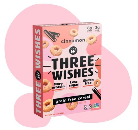 Three Wishes Cereal - High Protein, Low Sugar, Grain Free Cinnamon Cereal, Low Sugar Snacks, Best Cereal, Protein Cereal, Gluten Free Cereal, Three Wishes, Cinnamon Flavor, Pea Protein, Gluten Free Breakfasts