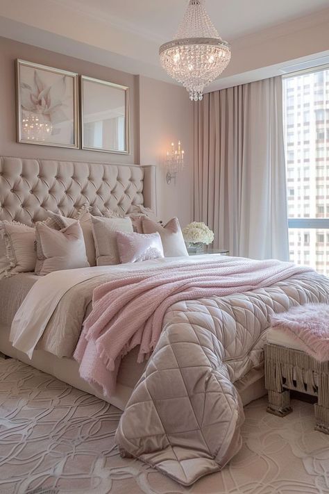 Pink Bedroom Ideas For Adults, Top Bedroom Ideas, Bedroom Ideas For Adults, Rooms Decoration, Cabin Vibes, Pink Bedroom Ideas, Nursery Pink, Luxury Room Bedroom, Classy Bedroom