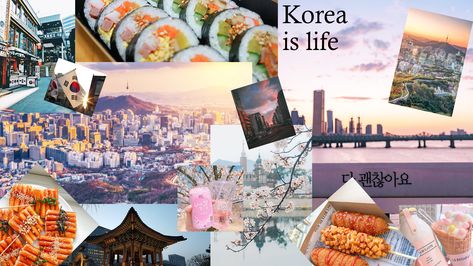 For those who LOVE LOVE Korea, I made a desktop wallpaper all about Korea Feel free to use this wallpaper! #wallpaper #korea #southkorea #gimbap #hotdog #tteokbokki #korean #koreanfood #koreanlife #travel #travelwallpaper #wallpapers #koreanlandscape #koreansights #sights #sightseeing #free #freewallpaper #use #follow #newpinterest #newpin #pin #aesthetic #aestheticpics #butterfly #laptopwallpaper #laptop #phone #background #koreanbackground Cute Wallpapers Aesthetic Korean Laptop, South Korea Seoul Aesthetic Wallpaper Laptop, South Korea Wallpaper Desktop, Seoul Korea Aesthetic Wallpaper Laptop, South Korea Moodboard, Korea Aesthetic Wallpaper Laptop, Korea Pc Wallpaper, Aesthetic Korean Wallpaper Laptop, Korea Laptop Wallpaper