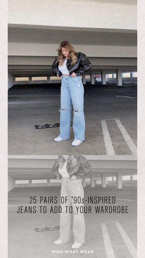 How To Wear 90s Jeans, 90s Style Relaxed Fit Jeans, How To Style 90s Jeans, 90s Inspired Fitted High Rise Jeans, 90s Style High Rise Baggy Jeans, 90s Washed Jeans For Spring, 90s Jeans Outfit High Waisted, 90s Relaxed Jeans Outfit, 90’s Jeans Outfit