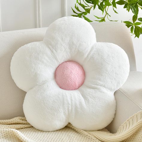 PRICES MAY VARY. Soft and Comfortable: These dorm decoration flower pillows are made of high quality artificial rabbit fur. The flower pillows are very soft and comfortable to the touch, with full filling that is not easy to deform, and provide good support. Great Decoration:The flower pillows could be perfectly matched with various room styles. Cute bedroom decor pillow could be used as a decorative mat for bedroom beds, living room sofas or floors, and could also be used as office chair pillow Flower Pillow Aesthetic Bedroom, Aesthetic Flower Pillow, Not Pillow, Pillow Decor On Bed, Flower Pillow Pattern Sewing, Fluffy Pillows Bedroom, Cute Preppy Room Decor, Cute Pillows Bedroom, Room Decor Pink And White