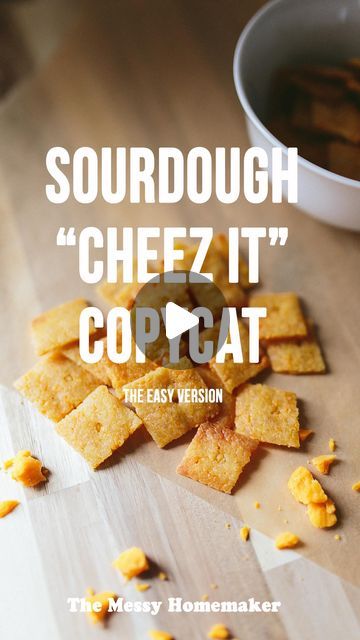 A n g e l i n a • L o p e z  | A messy homemaker on Instagram: "You will be so amazed at how spot on these sourdough cheez it copycat crackers are! I’m not even kidding. So easy my kids can whip them up in a few minutes. They are our new favorite.  All you need is some sourdough discard, melted butter, cheese, sugar and salt! So so easy.  Full recipe can found on the blog ✨ Please let me know if you give the recipe a shot! #sourdoughrecipes #easyrecipes #sourdough #organicingredients" Cheez It Recipe, Homemade Sourdough Bread Recipes, Recipe Using Sourdough Starter, Sourdough Bread Starter, Sourdough Starter Discard Recipe, Homemade Sourdough Bread, Bread Starter, Sourdough Starter Recipe, Sourdough Discard