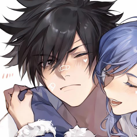 art credit xuchuan25 on x Juvia And Gray, Genshin Anime, Fairy Tail Art, Best Anime Couples, Match Pfp, Demon King Anime, Couples Icons, Fairy Tail Anime, Cute Anime Profile Pictures