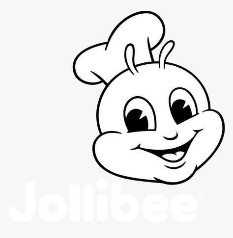 Jollibee Logo, Logo Black And White, Logo Black, Hd Images, Png Download, Free Png, Transparent Png, Png Image, Background Design